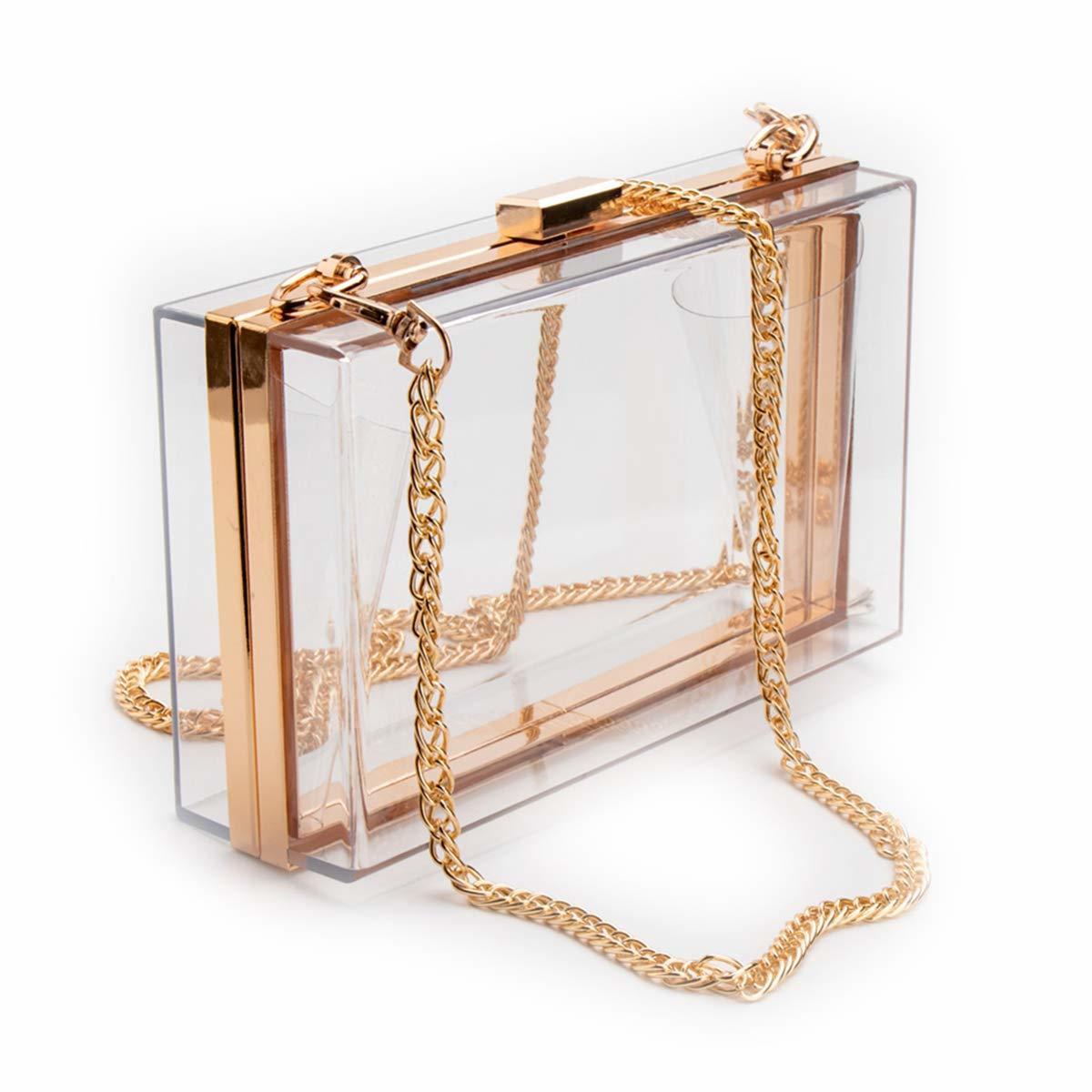 Cute Transparent Acrylic Shoulder Bags Clear Crossbody Evening Clutch Bag ;)